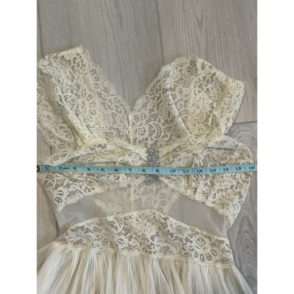 VINTAGE Michelene Nightgown SMALL Grunge Cottagecore Lingerie fairy bebe - Picture 12 of 16